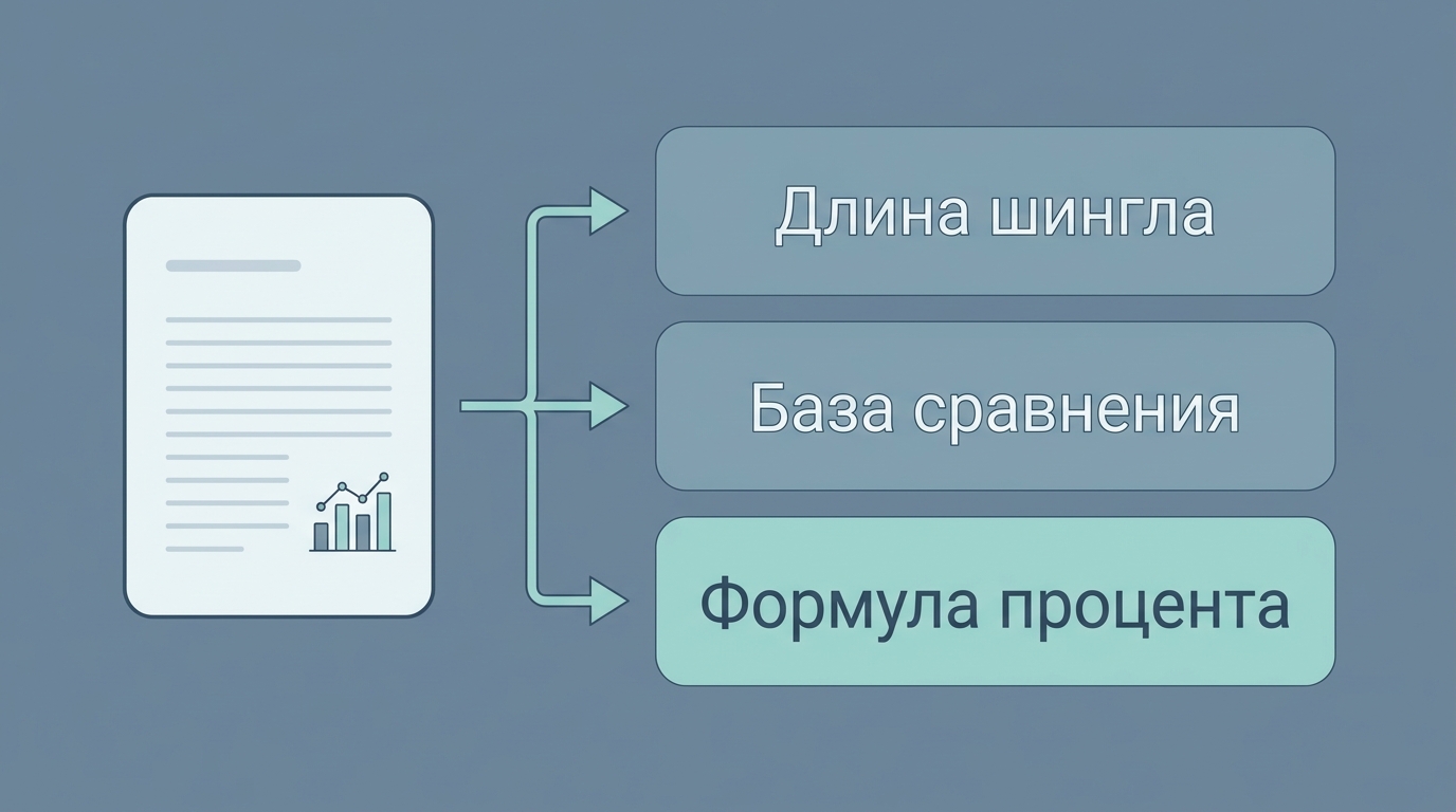 Почему сервисы проверки дают разный процент: длина шингла, база сравнения и формула расчёта у каждого свои