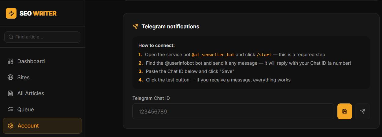 Telegram Notifications Telegram Notifications